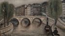 Alén Diviš: Pont St. Michel, olej na plátně, 1927, 41 × 66 cm, vyvolávací cena: 750 tisíc korun.