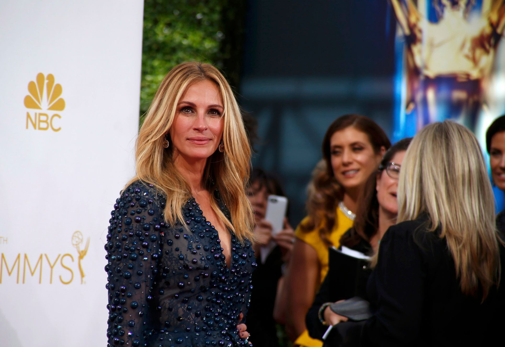 Julia Roberts from HBO's &quot;The Normal Heart&quot; arrives at the 66th Primetime Emmy Awards in Los Angeles