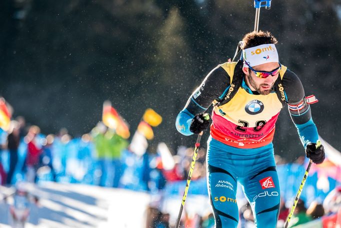 Individuální závod mužů v italské Anterselvě. Martin Fourcade