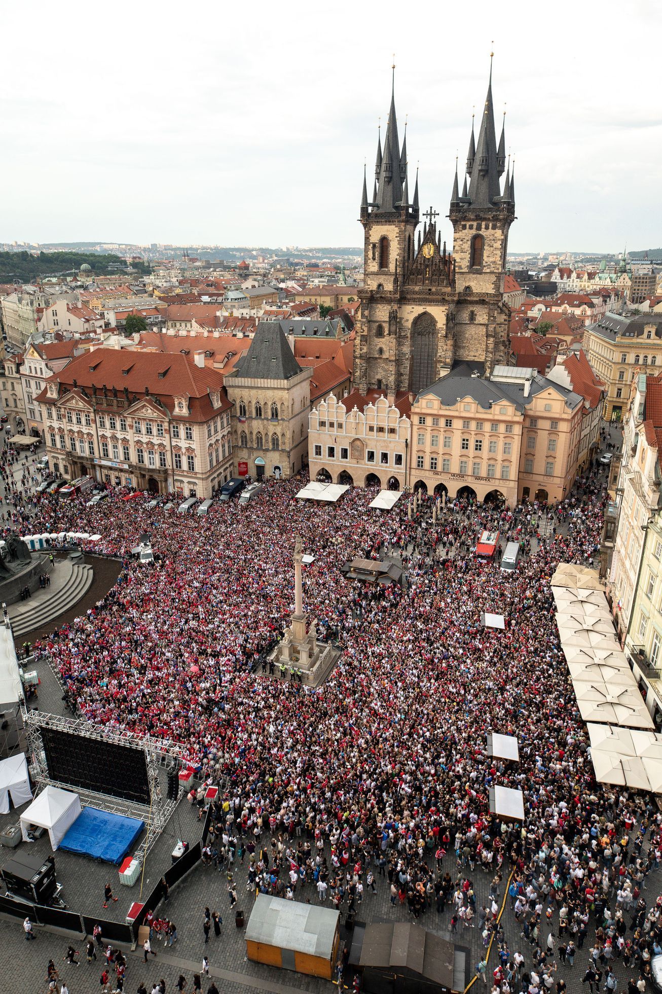 Mistrovství světa v hokeji 2024 a sledování finále na Staroměstském náměstí v Praze