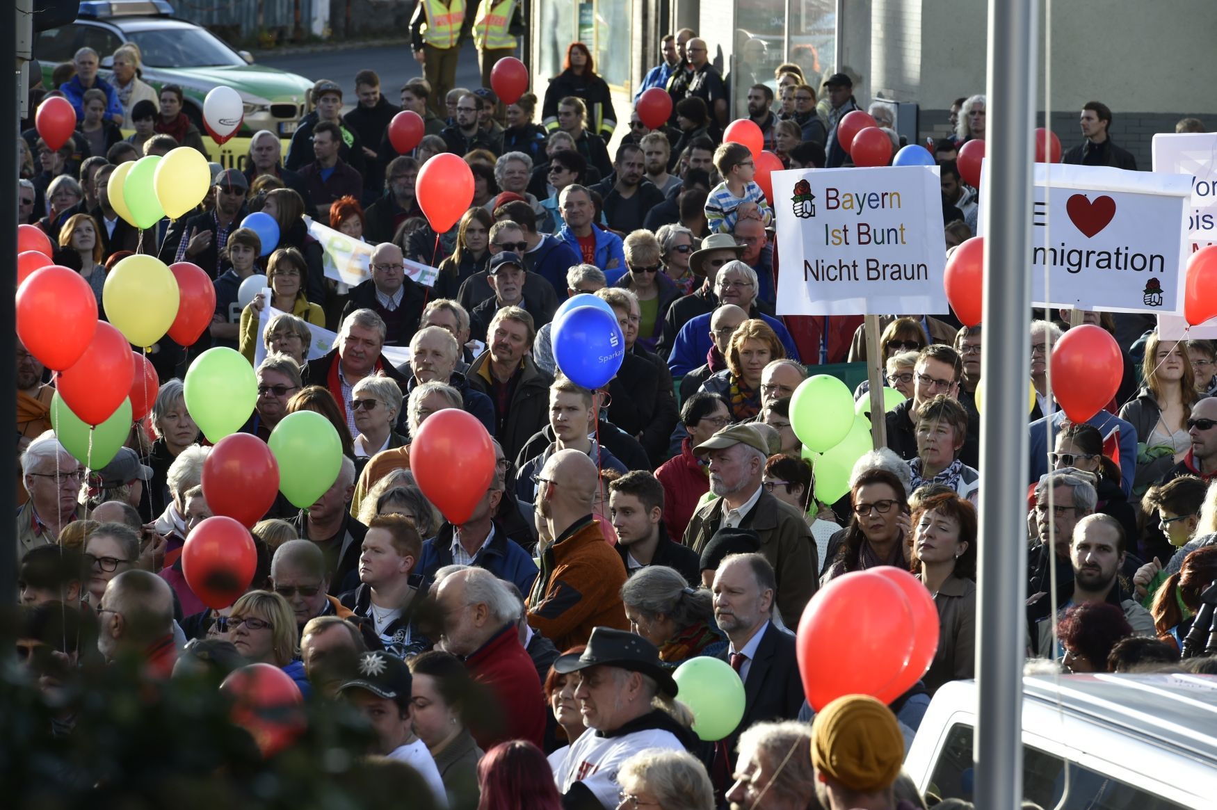 Německo Bavorsko Schirnding demonstrace za otevřené hranice