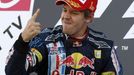 Sebastian Vettel slavil v Suzuce triumf.