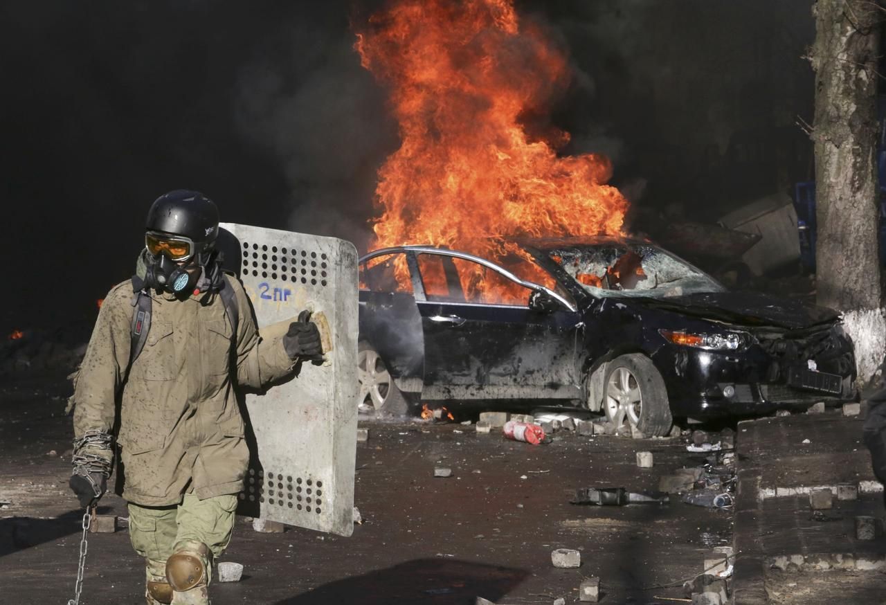 Ukrajina - protesty - 18. 2. - oříznuto jen pro galerii