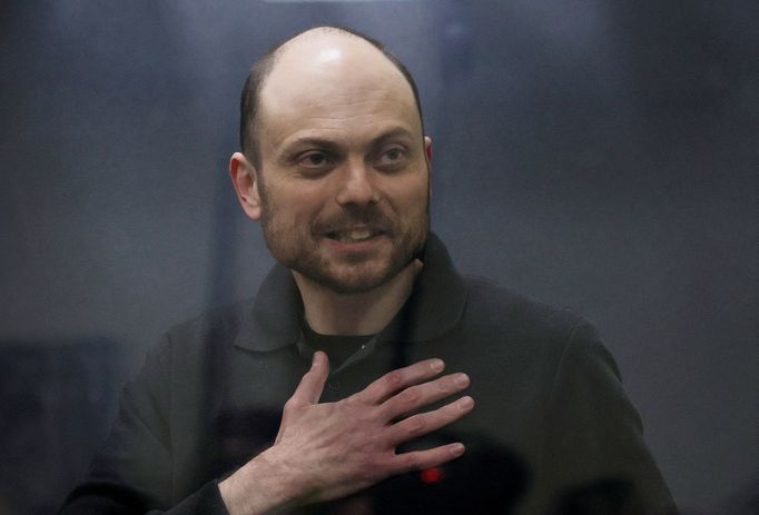 Vězněný ruský opoziční politik Vladimir Kara-Murza na snímku z července 2023