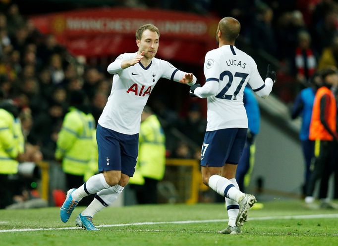 Soccer Football - Premier League - Manchester United v Tottenham Hotspur - Old Trafford, Manchester, Britain - December 4, 2019  Tottenham Hotspur's Christian Eriksen com