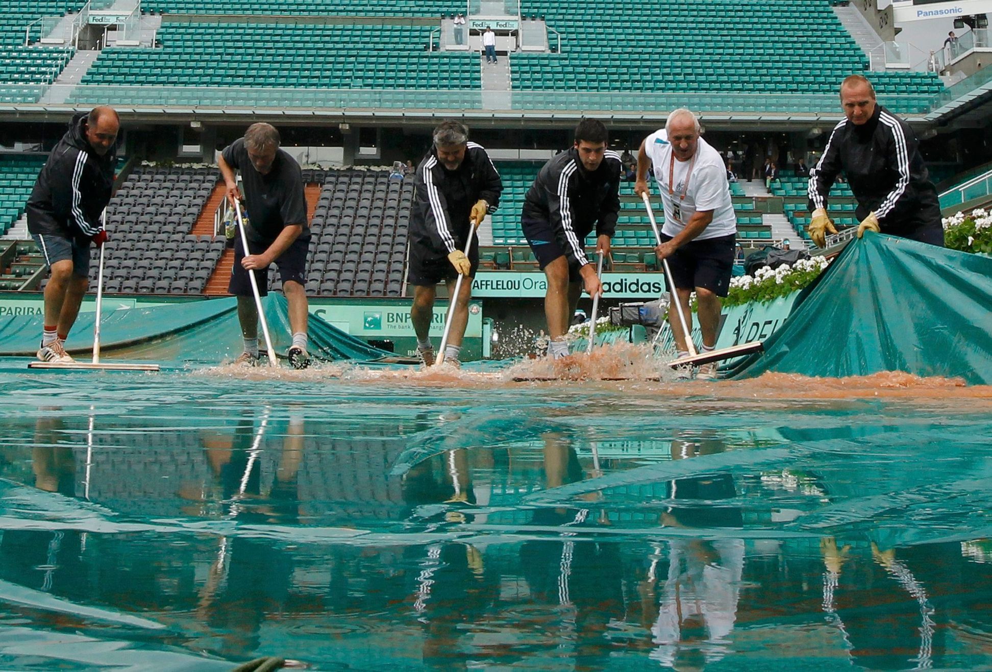 Déšť na Roland Garros