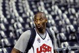 Trénink amerických basketbalistů. Chybět na něm nemůže ani Kobe Bryant, kterému se za srovnání s legendárním Dream Teamem z roku 1992 vysmál i Michael Jordan.