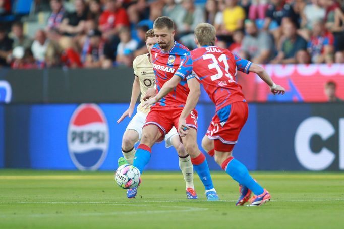 Daniel Vašulín v zápase 4. předkola EL Plzeň - Heart of Midlothian