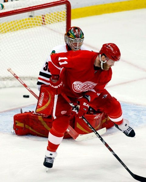 Cleary stříli gól v pátém uktání Detroit - Chicago
