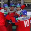 Češi slaví gól v semifinále MS 2024 Česko - Švédsko