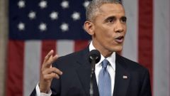 Prezident Barack Obama pronáší zprávu o stavu unie.