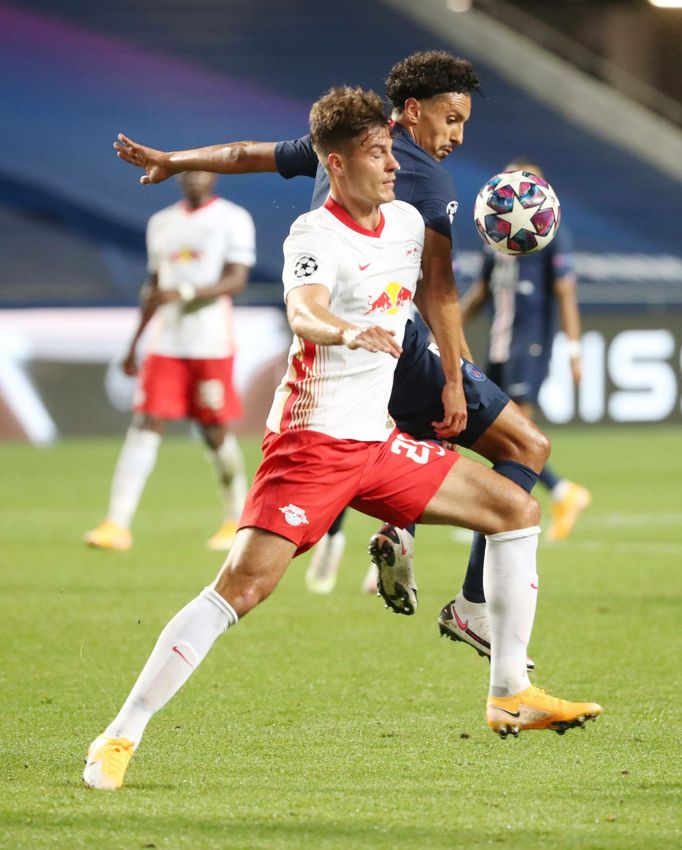 Patrik Schick (21) v semifinále LM Lipsko - Paris St. Germain