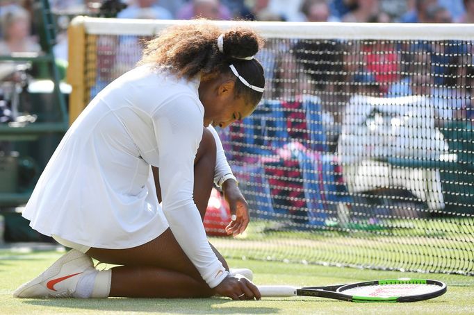 Serena Williamsová ve finále Wimbledonu 2018