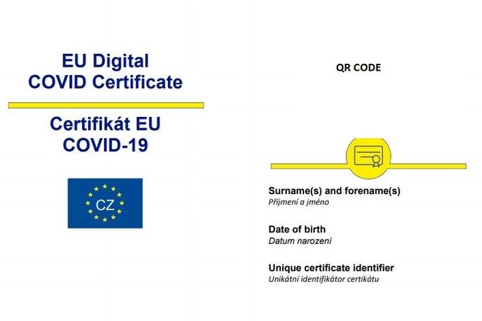 Společný evropský digitální certifikát, který by od začátku července měl usnadnit pohyb po Evropě.