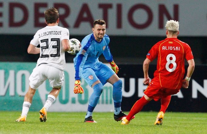 Soccer Football - UEFA Nations League - League C - Group 2 - North Macedonia v Georgia - Tose Proeski Arena, Skopje, North Macedonia - October 14, 2020 North Macedonia’s