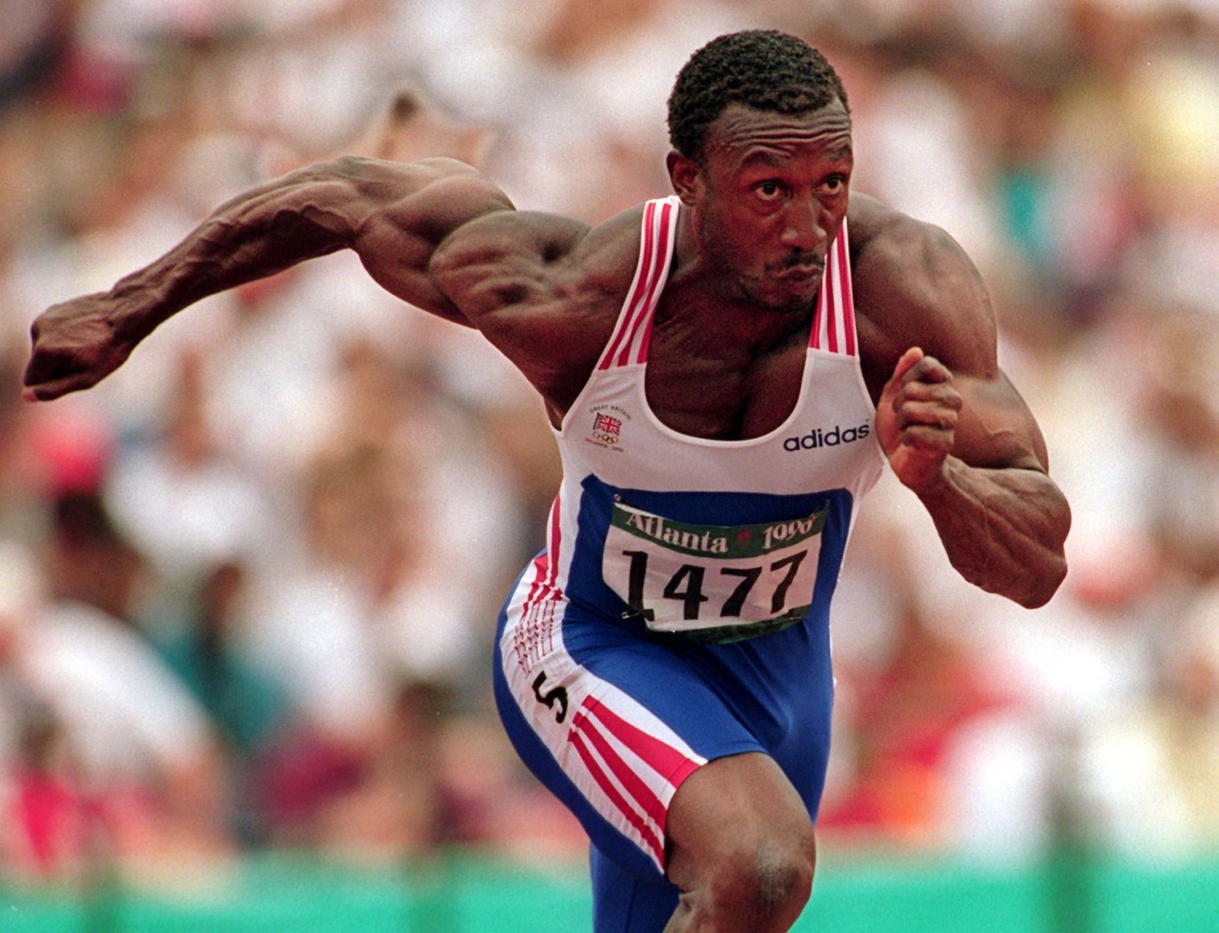 Linford Christie na olympiádě v Atlantě 1996