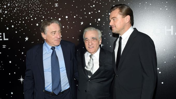 Robert De Niro, Martin Scorsese a Leonardo DiCaprio předloni v New Yorku.