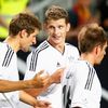 Fotbal, Německo - Paraguay: Thomas Müller, Lars Bender a Philipp Lahm