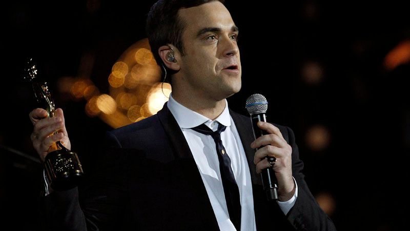 Robbie Williams a jeho děkovná řeč za ocenění "celoživotní" práce.