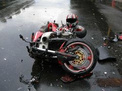 Motocykl po havárii