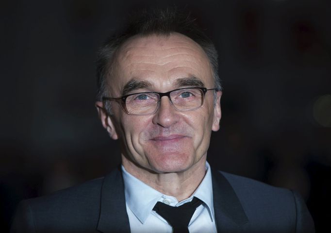 režisér  Danny Boyle na premiéře filmu Steve Jobs