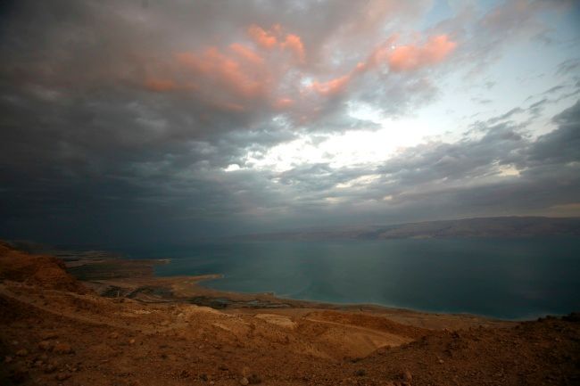 Severní pobřeží Mrtvého moře 9. prosince 2008