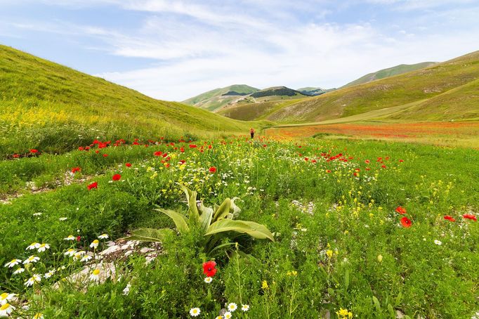 Castelluccio, dva roky po ničivém zemětřesení (využití na sociálních sítích je možné, prosím nepoužívat opakovaně, fotky nevznikly v rámci autorské smlouvy s Aktuálně.cz)