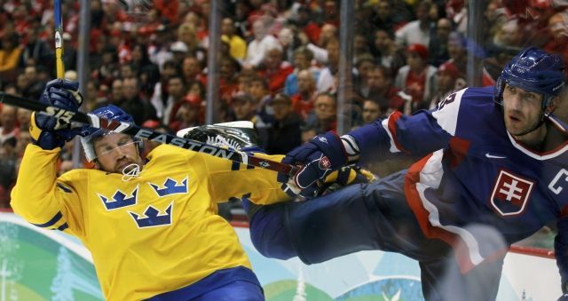 Petr Forsberg a Zdeno Chára