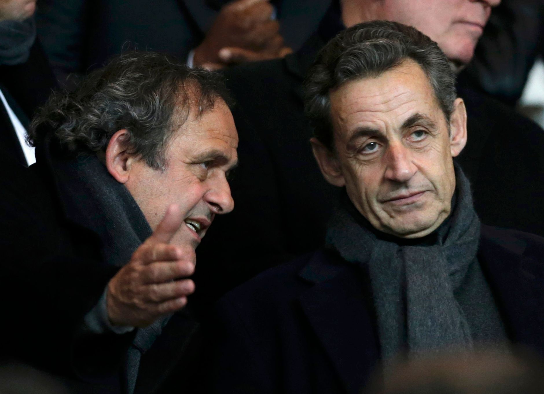 LM, PSG-Chelsea: prezident UEFA Michel Platini a bývalý francouzský prezident Nicolas Sarkozy