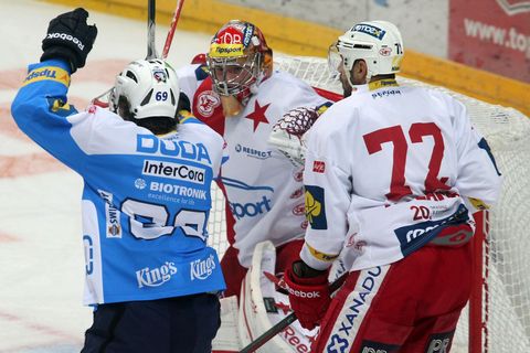 Slavia vs. Plzeň, 9. kolo hokejové extraligy (Duda a Furch)