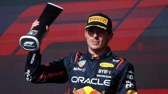Max Verstappen z Red Bullu slaví triumf ve VC USA F1 2023