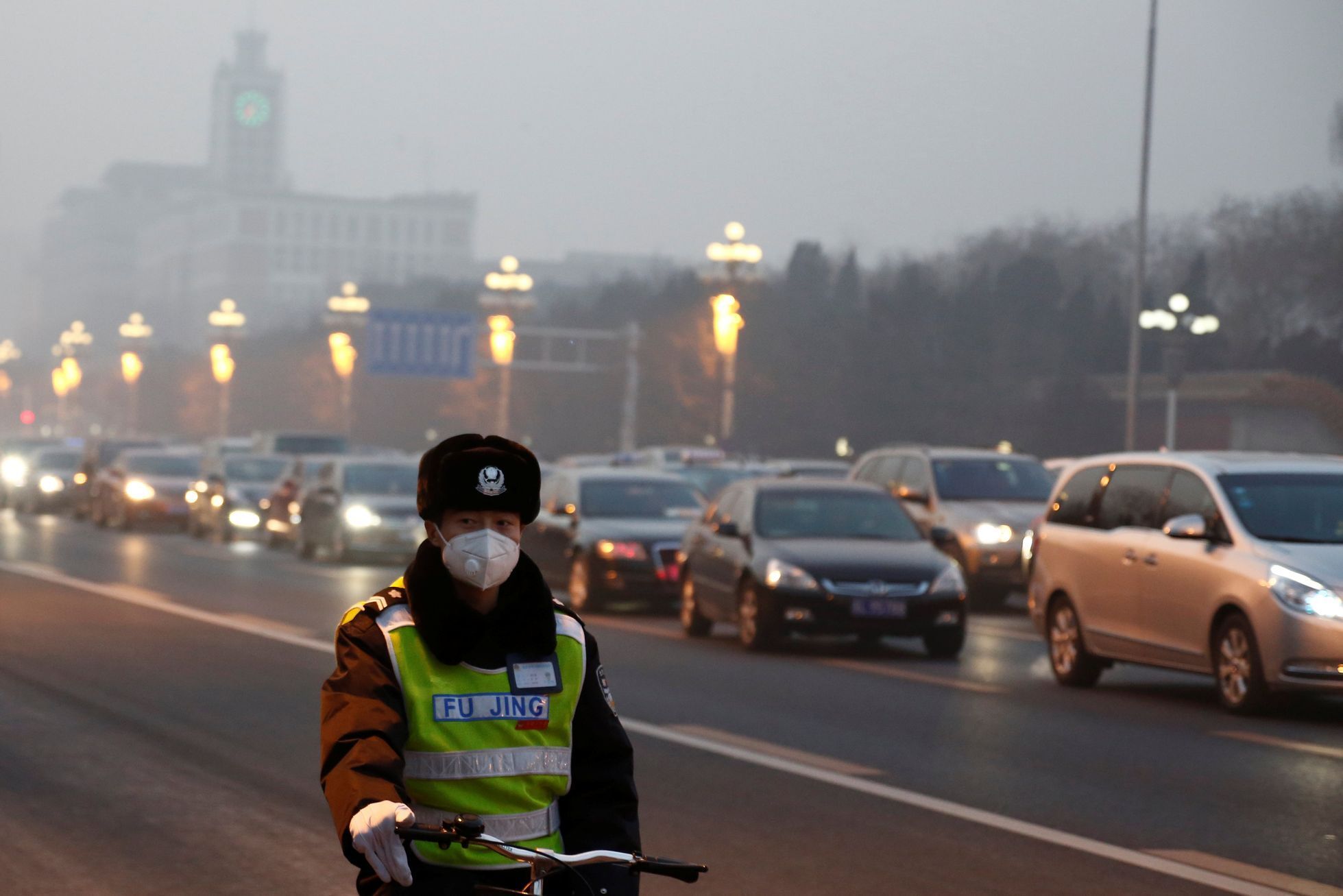 Smog v Pekingu, leden 2017
