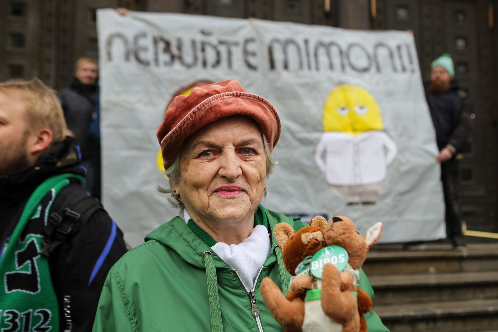 Demonstrace fanoušků Bohemians na pražském magistrátu