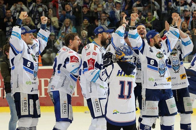 Čtvrté finále extraligy Kometa Brno vs. Liberec, oslavy