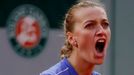 Tennis - French Open - Roland Garros, Paris, France - October 8, 2020 Czech Republic's Petra Kvitova during her semi final match against Sofia Kenin of the U.S. REUTERS/C