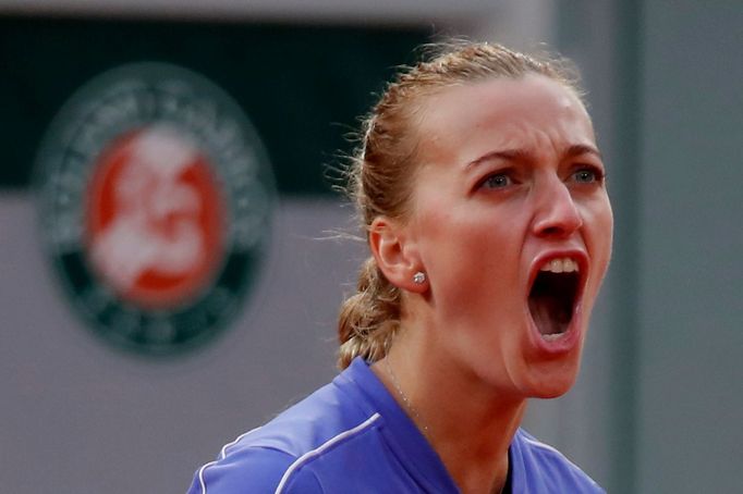 Tennis - French Open - Roland Garros, Paris, France - October 8, 2020 Czech Republic's Petra Kvitova during her semi final match against Sofia Kenin of the U.S. REUTERS/C