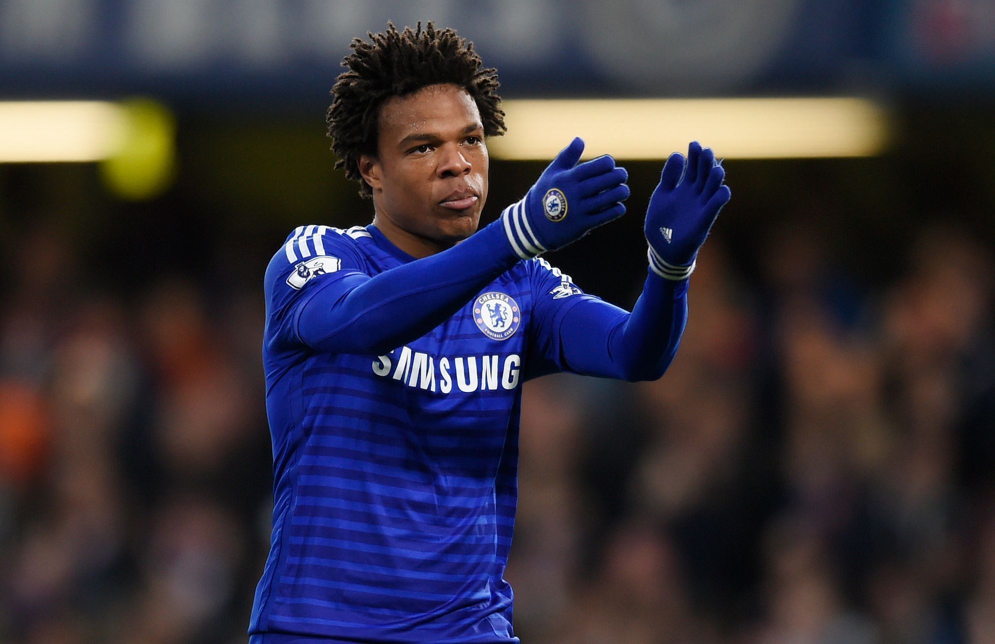 Football: Loic Remy celebrates after scoring the second goal for Chelsea