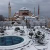 Sníh, Turecko, Istanbul, Hagia Sophia