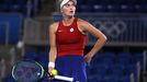 Markéta Vondroušová ve finále OH 2020 proti Belindě Bencicové