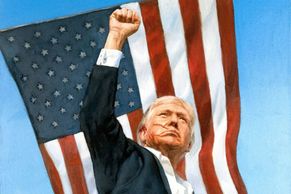 Slavná fotka, velké ego: Safronov namaloval Trumpa přesně tak, jak se chce vidět