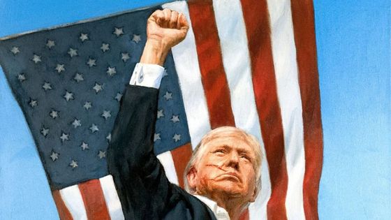 Slavná fotka, velké ego: Safronov namaloval Trumpa přesně tak, jak se chce vidět