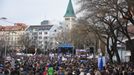 Demonstrace na Slovensku proti stávající politické situaci v zemi - 5. 4. 2018