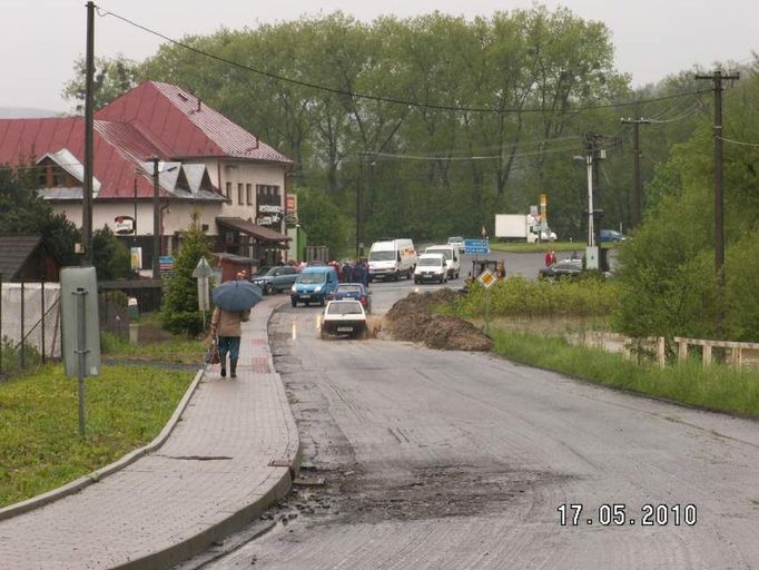 Situace v obci Bystřička na Vsetínsku.