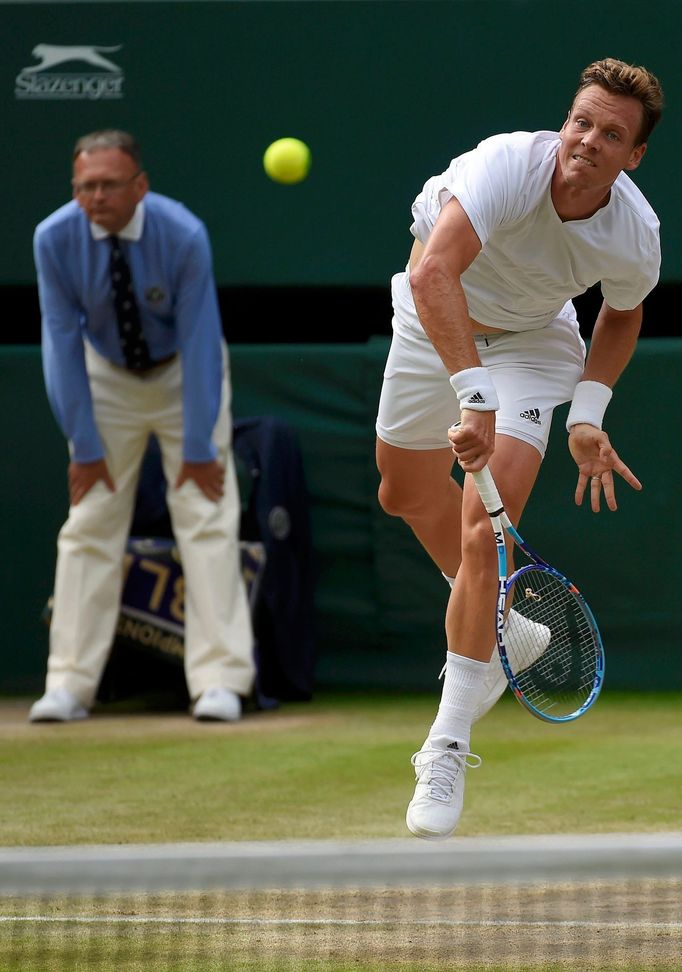 Tomáš Berdych v semifinále Wimbledonu 2016