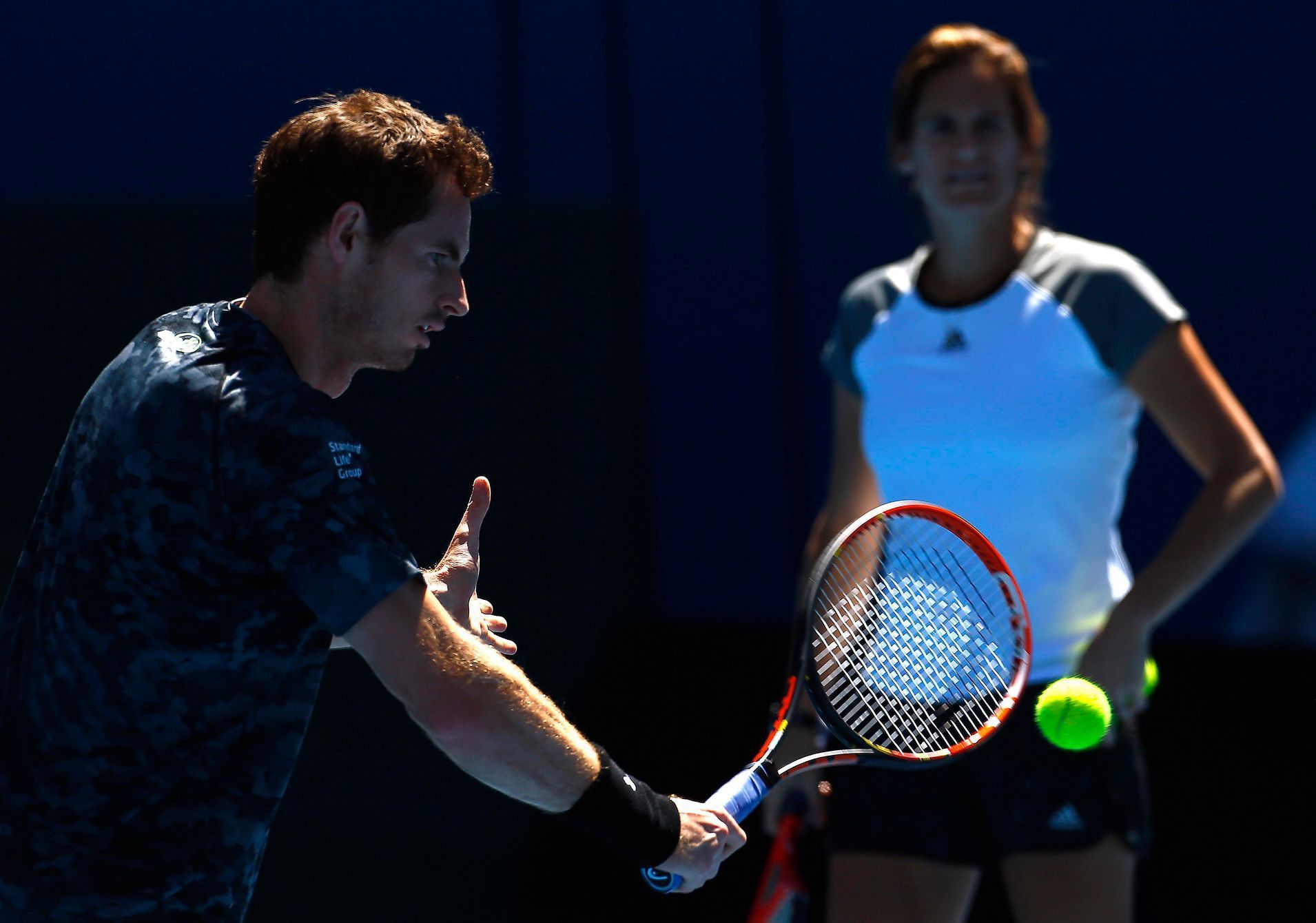 Příprava na AO: Andy Murray a trenérka Amelie Mauresmová