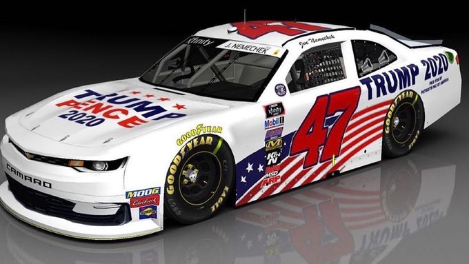 Joe Nemechek bude pilotovat v závodě nižší série NASCAR v Daytoně vůz týmu Mike Harmon Racing v barvách předvolební kampaně Donalda Trumpa.