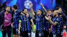 Radost fotbalistů Interu Milán po postupu ze čtvrtfinále Ligy mistrů proti Bayernu