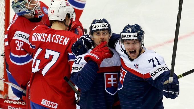 Prohlédněte si fotografie (nejen) ze zápasu hokejistů Slovenska na MS v Minsku s týmem Norska.
