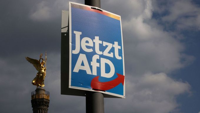 Plakát německé strany AfD k volbám do Evropského parlamentu