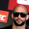 Volkan Oezdemir of Switzerland attends a news conference ahead of the Ultimate Fighting Championship (UFC) gala in Stockholm Globe Arena, in Stockholm